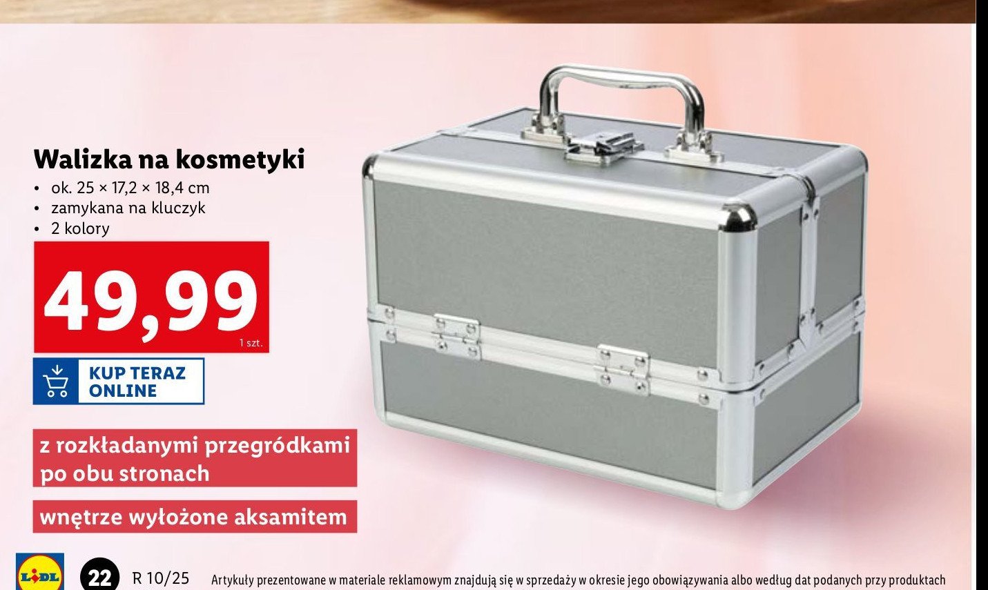 Walizka na kosmetyki promocja w Lidl