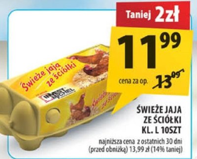 Świeże jaja ze ściółki XL Arhelan promocja w Arhelan