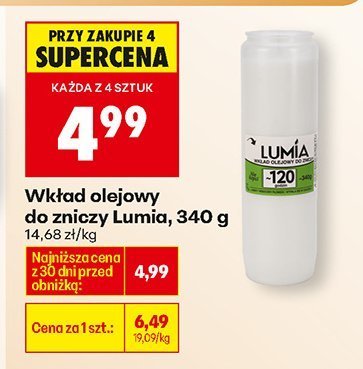 Wkład olejowy do znicza Lumia, 340 g promocja w Biedronka