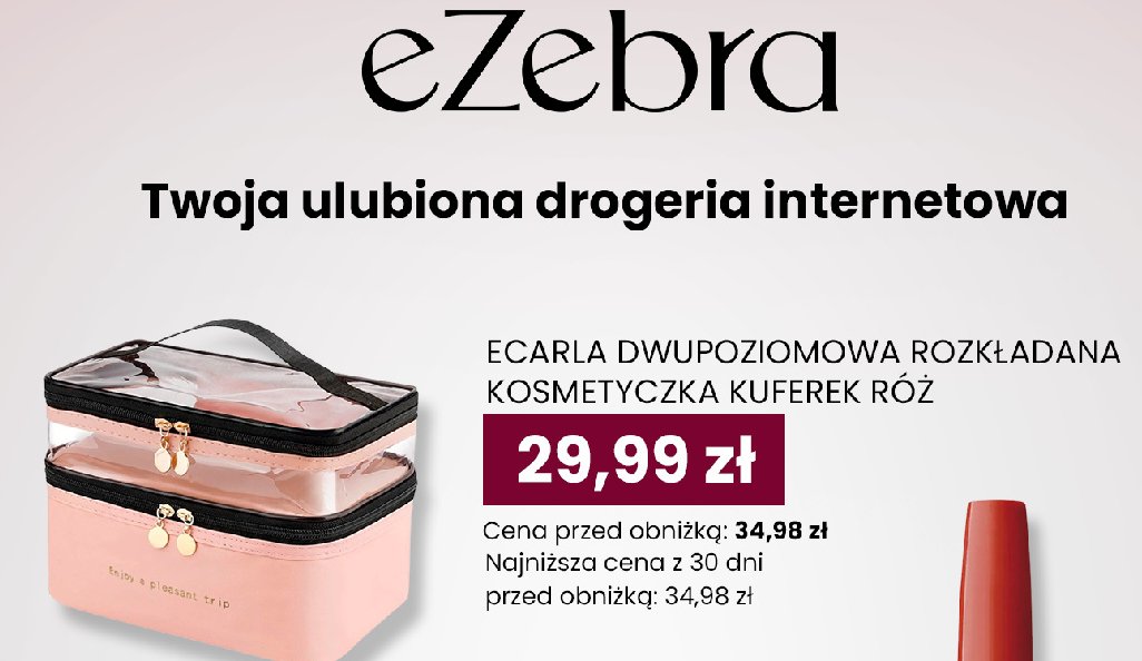 Kuferek różowy Ecarla promocja w Dino