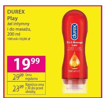 Żel do masażu 2w1 z kwiatem ylang ylang Durex play promocja