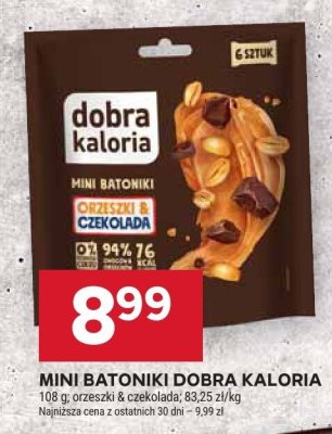 Mini batoniki Dobra Kaloria orzeszki & czekolada promocja w Stokrotka