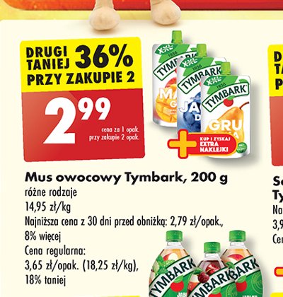 Mus jabłko- jagoda Tymbark promocja