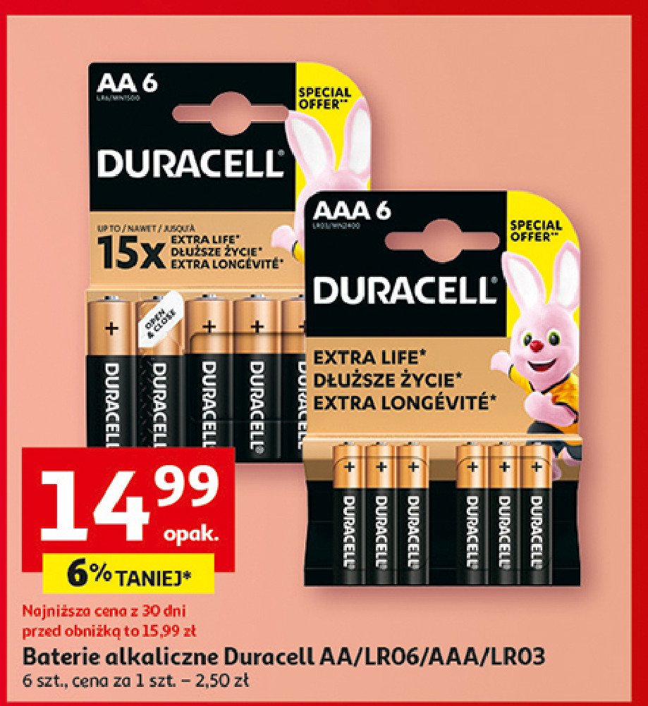 Baterie aa/lr6 Duracell promocja