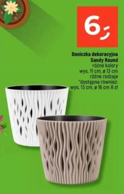 Doniczka dekoracyjna Sandy Round różne kolory promocja w Dealz