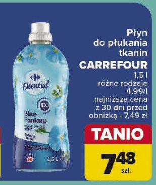 Płyn do płukania tkanin blue fantasy Carrefour essential promocja