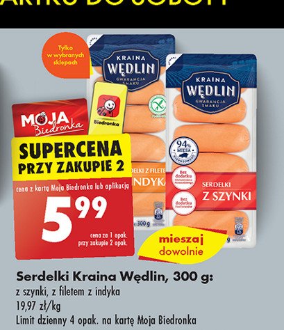 Serdelki z filetem z indyka Kraina wędlin promocja