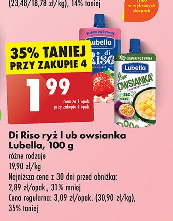 Owsianka z marakują i mango Lubella promocja