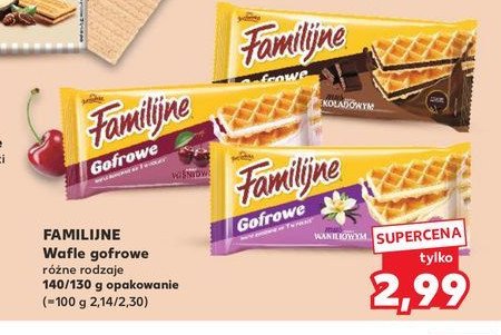 Wafelki gofrowe z musem waniliowym Jutrzenka familijne promocja