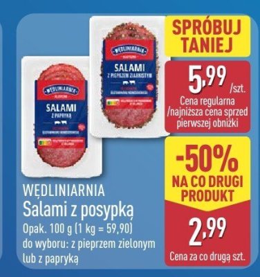 Salami z posypką Wędliniarnia promocja w Aldi