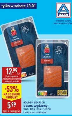 Łosoś wędzony promocja w Aldi
