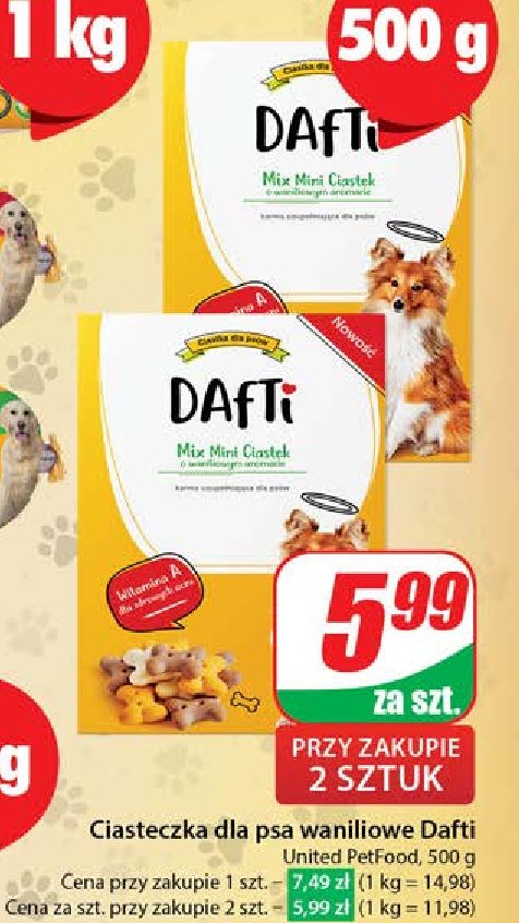 Ciasteczka dla psa Dafti promocja