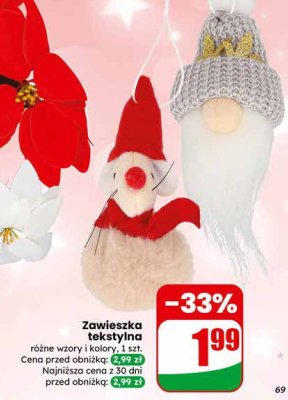 Zawieszka tekstylna promocja w Dino