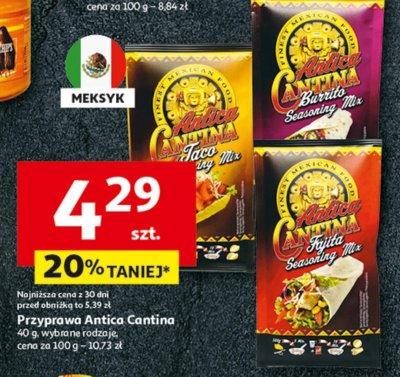 Przyprawa Antica Cantina, wybrane rodzaje promocja w Auchan