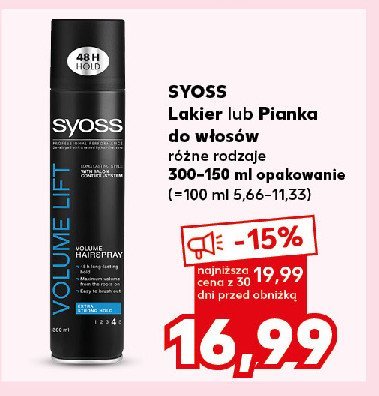 Pianka do włosów Syoss volume lift promocja