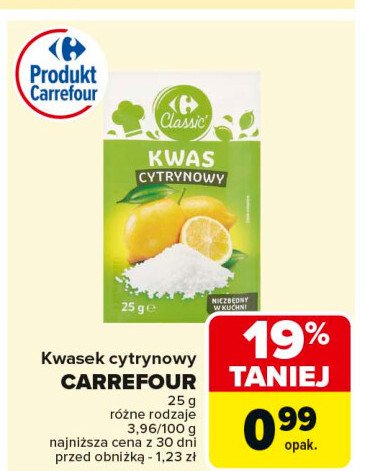 Kwasek cytrynowy Carrefour promocja w Carrefour Market