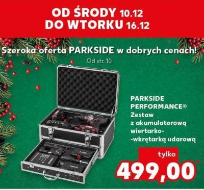 Zestaw z akumulatorową wkrętarko-wkrętarką udarową promocja w Kaufland