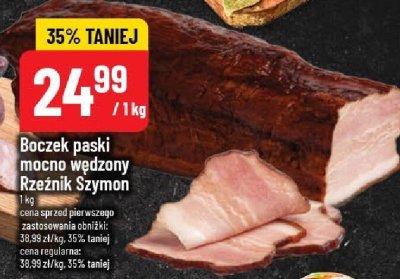 Boczek paski mocno wędzony Rzeźnik Szymon promocja w POLOmarket