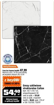 Gresy szkliwione strukturalne Colton promocja w OBI