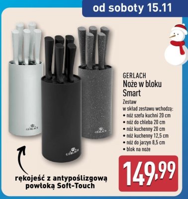 Zestaw noży w bloku Smart promocja w Aldi