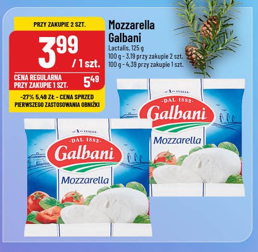 Ser mozzarella Galbani promocja w POLOmarket