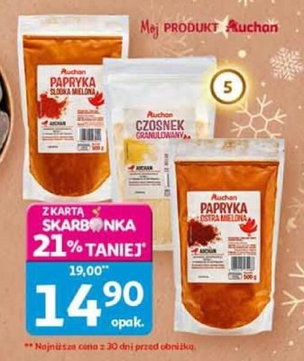Czosnek lub papryka Auchan promocja w Auchan