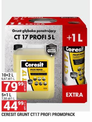 Grunt Ceresit Grunt CT17 Profi Promopack promocja w Merkury Market