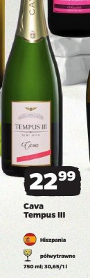 Wino musujące Cava Tempus III promocja w Netto