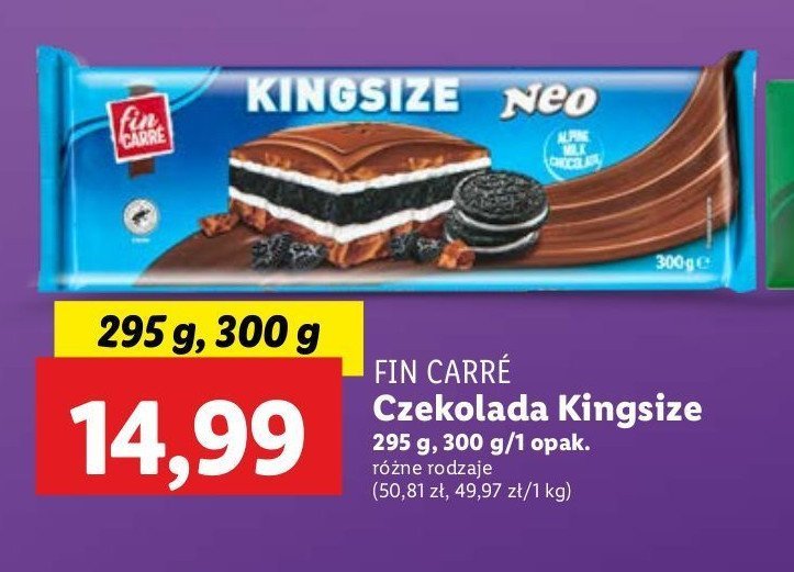 Czekolada kingsize neo Fin carre promocja