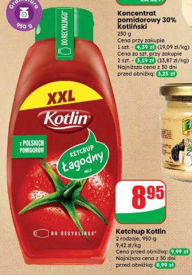 Koncentrat pomidorowy 30% Kotliński promocja w Dino