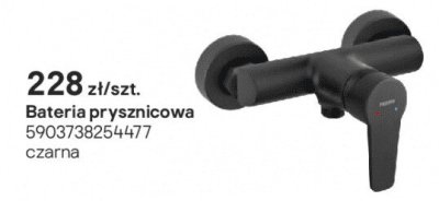 Bateria prysznicowa Ferro Rennto czarna promocja w Castorama