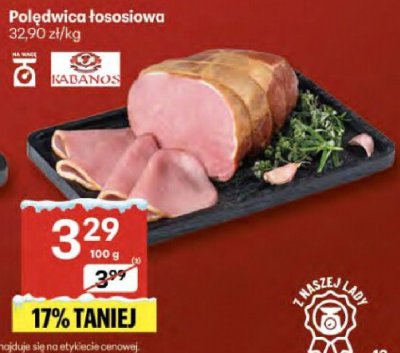 Polędwica łososiowa Kabanos promocja w Delikatesy Centrum