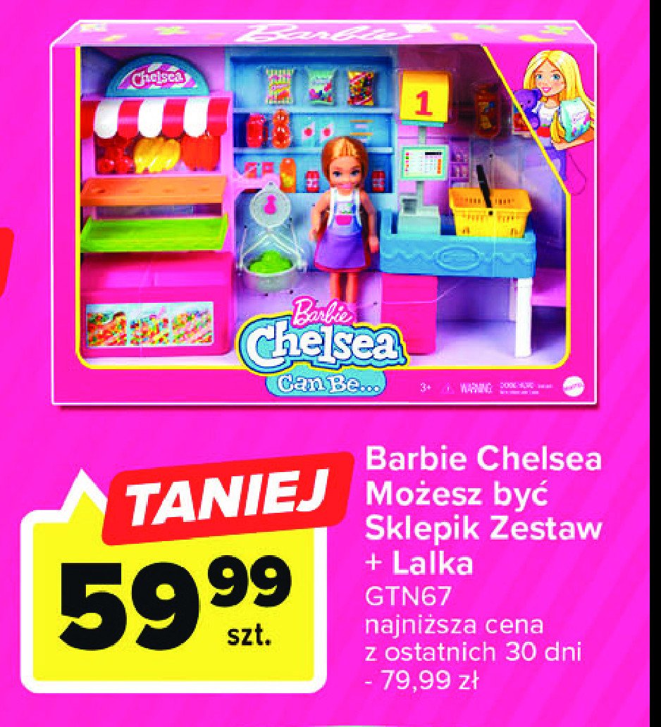 Lalka chelsea sklepik Mattel promocja