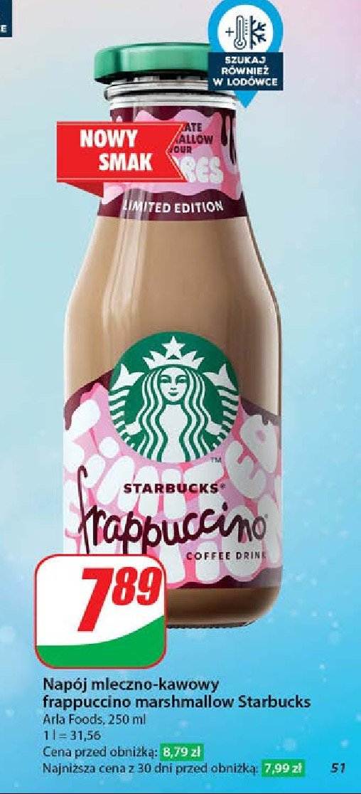 Napój s'mores chocolate marshmallow Starbucks frappuccino promocja w Dino