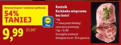 Karkówka wieprzowa bez kości promocja w Lidl