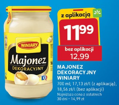 Majonez dekoracyjny Winiar promocja w Stokrotka