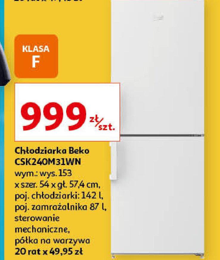Ch艂odziarka csk240m31wn Beko promocja