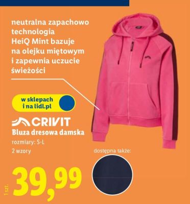Bluza dresowa damska  promocja w Lidl