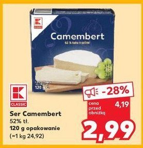 Ser camembert K-classic promocja w Kaufland