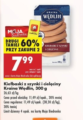 Kiełbaski z szynki i cielęciny Kraina wędlin promocja