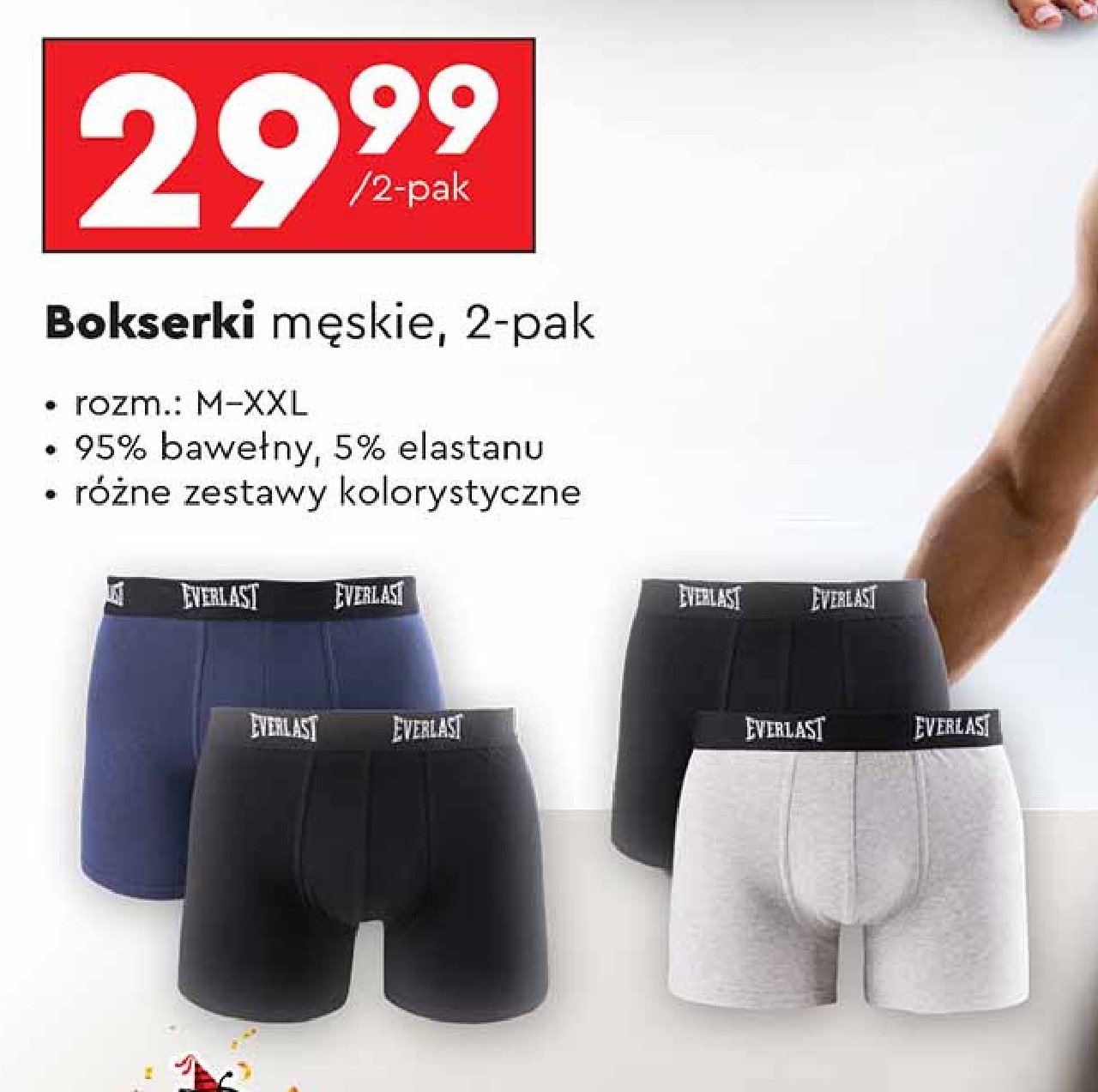 Bokserki męskie s-xxl Everlast promocja w Biedronka