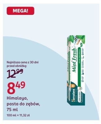 Pasta do zębów, 75 ml promocja w Rossmann