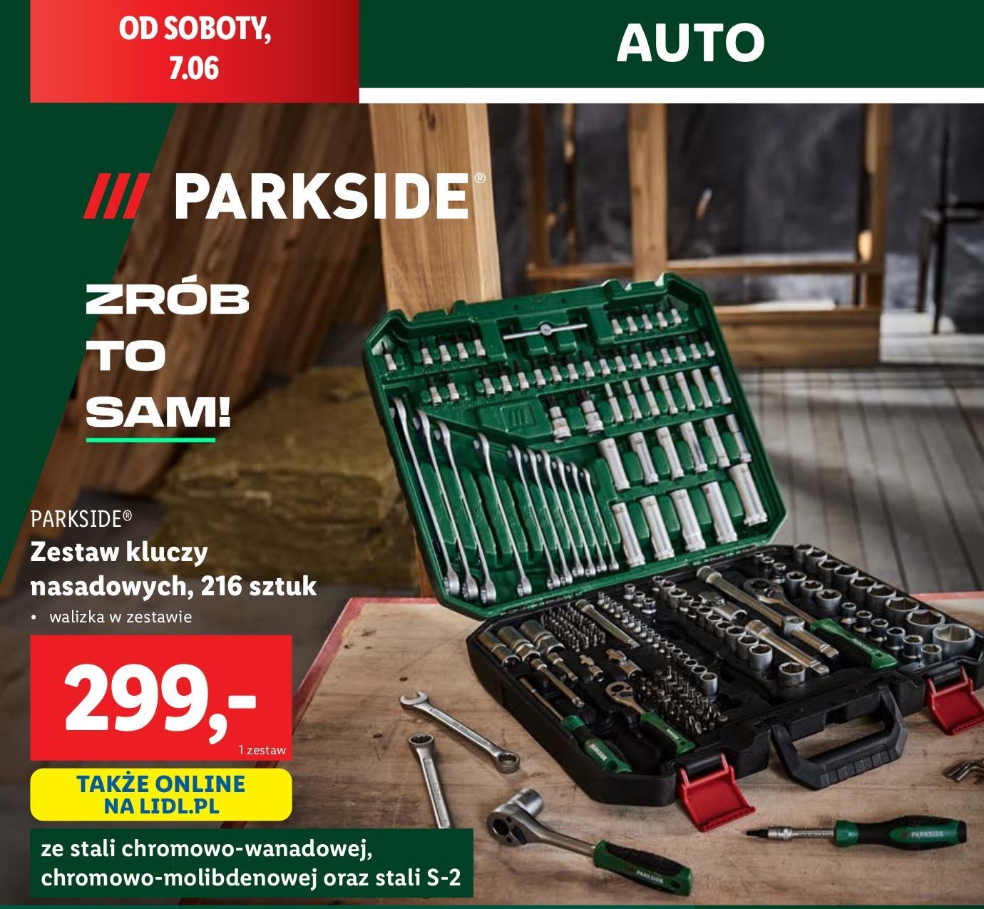 Klucze nasadowe Parkside promocja