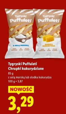 Chrupki kukurydziane Puffuleti promocja w Lidl