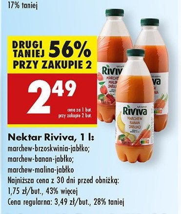 Sok marchew-brzoskwinia-jabłko Riviva promocja