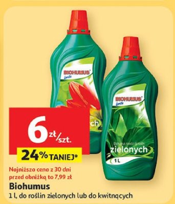 Biohumus 1 l, do roślin zielonych lub do kwitnących promocja w Auchan