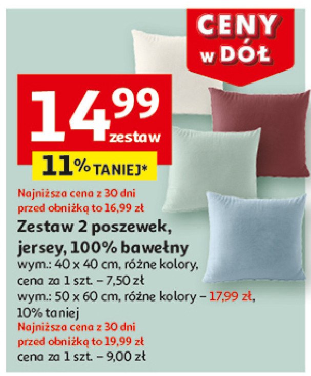 Poszewka jersey 40 x 40 cm Actuel promocja