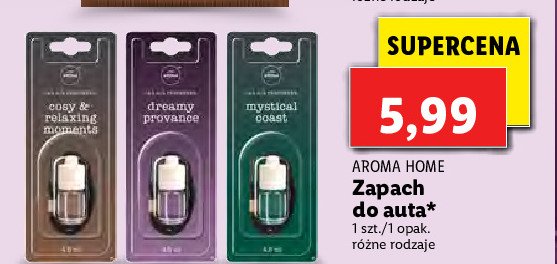 Zapach do auta mystical coast Aroma home promocja