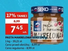 Pasta makrelowa z żurawiną Seko promocja