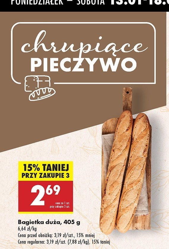 Bagietka duża promocja w Biedronka